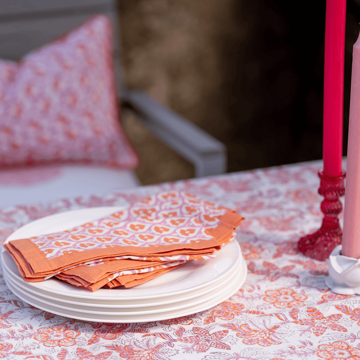 How to Style Your Table with Blockprinted Cotton Napkins - TITANIA