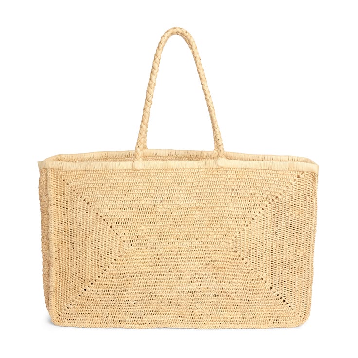 Large Basket - Rafia, Blonde
