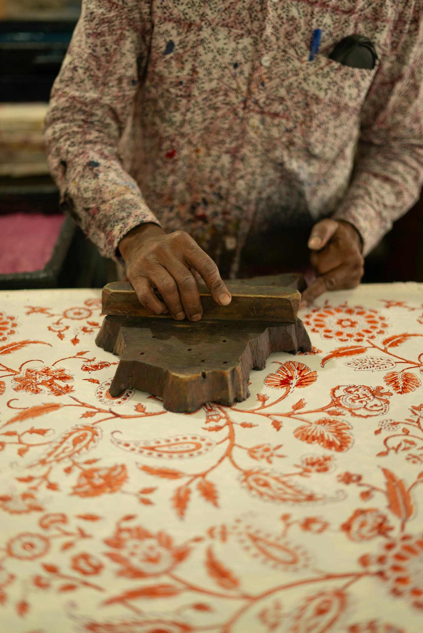 floral Blockprinting machine