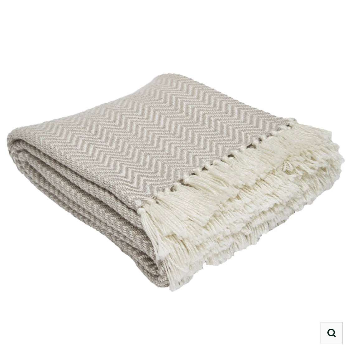 Throw - Herringbone Chinchilla