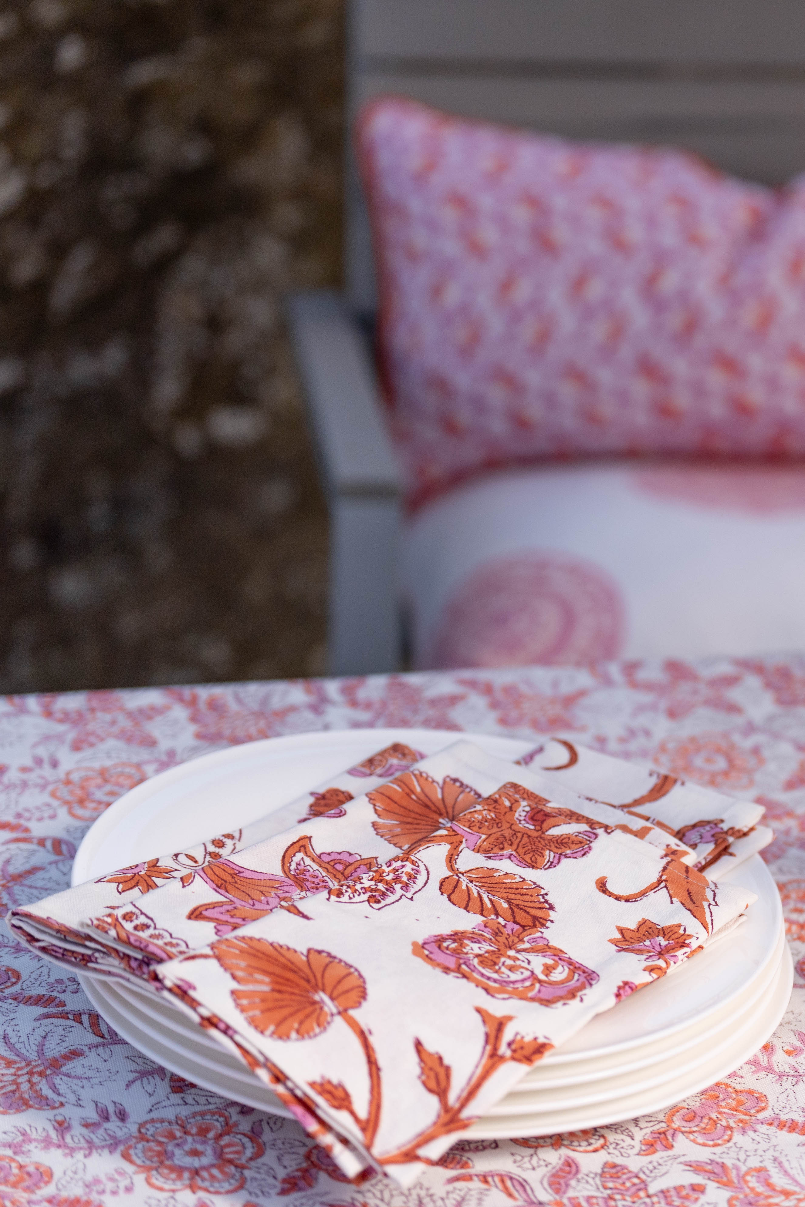 Floral Apparen on a white plate