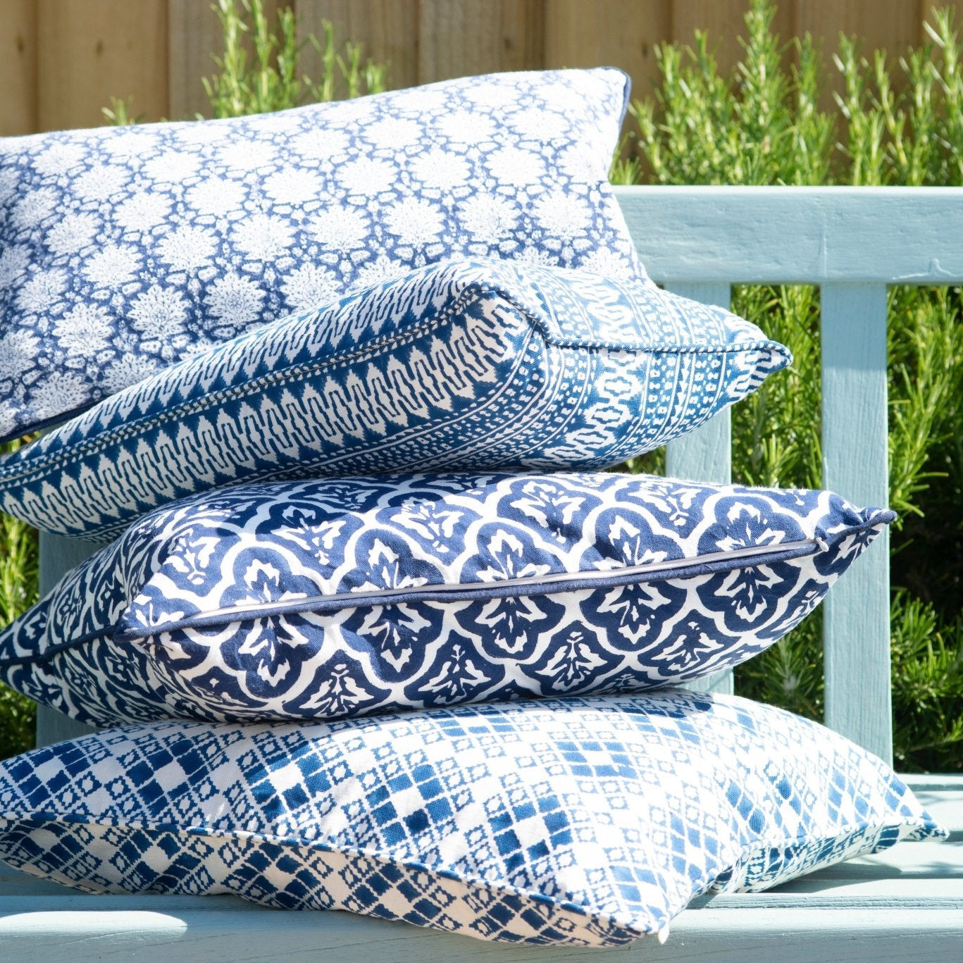 Cushion Cover – Pondicherry Med Blue - TITANIA product_type