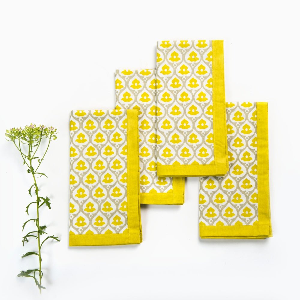Napkins – Lotus Bud Celery Set of 4 - TITANIA product_type