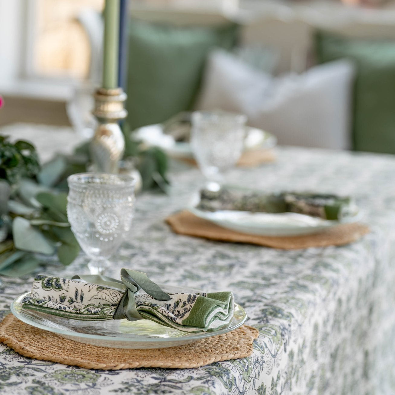 Tablecloth - Coromandel Green Sloe - TITANIA product_type