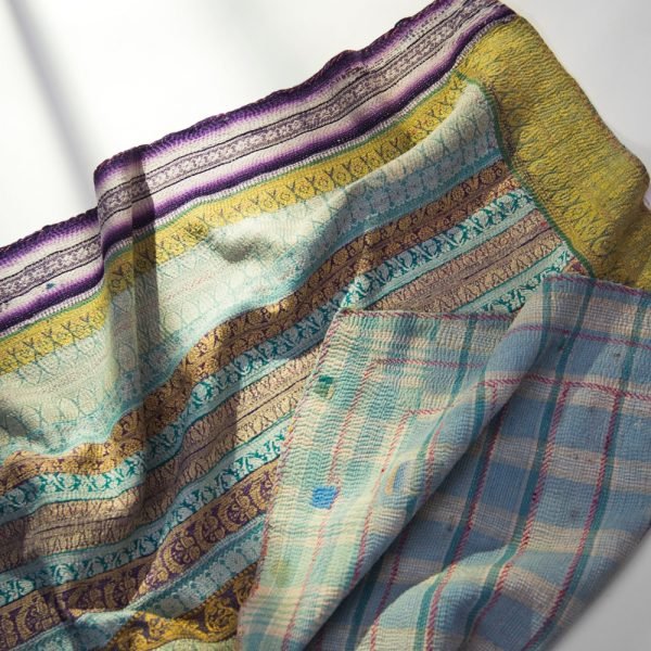 Throw – Fine Kantha Pastel Brocade - TITANIA product_type