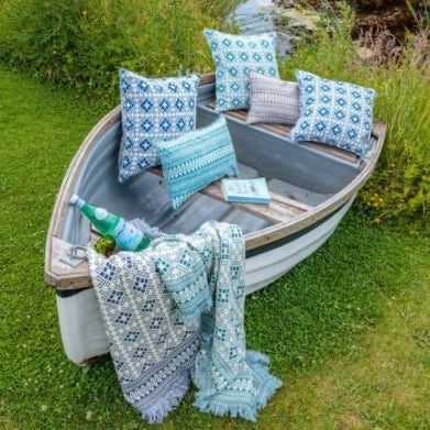 Throw – Khes Indigo - TITANIA product_type
