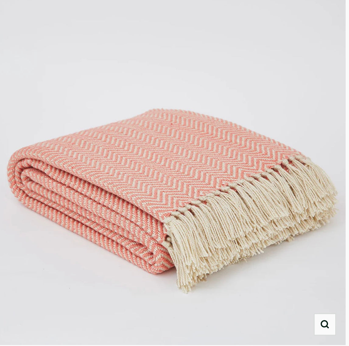 Throw - Herringbone Coral