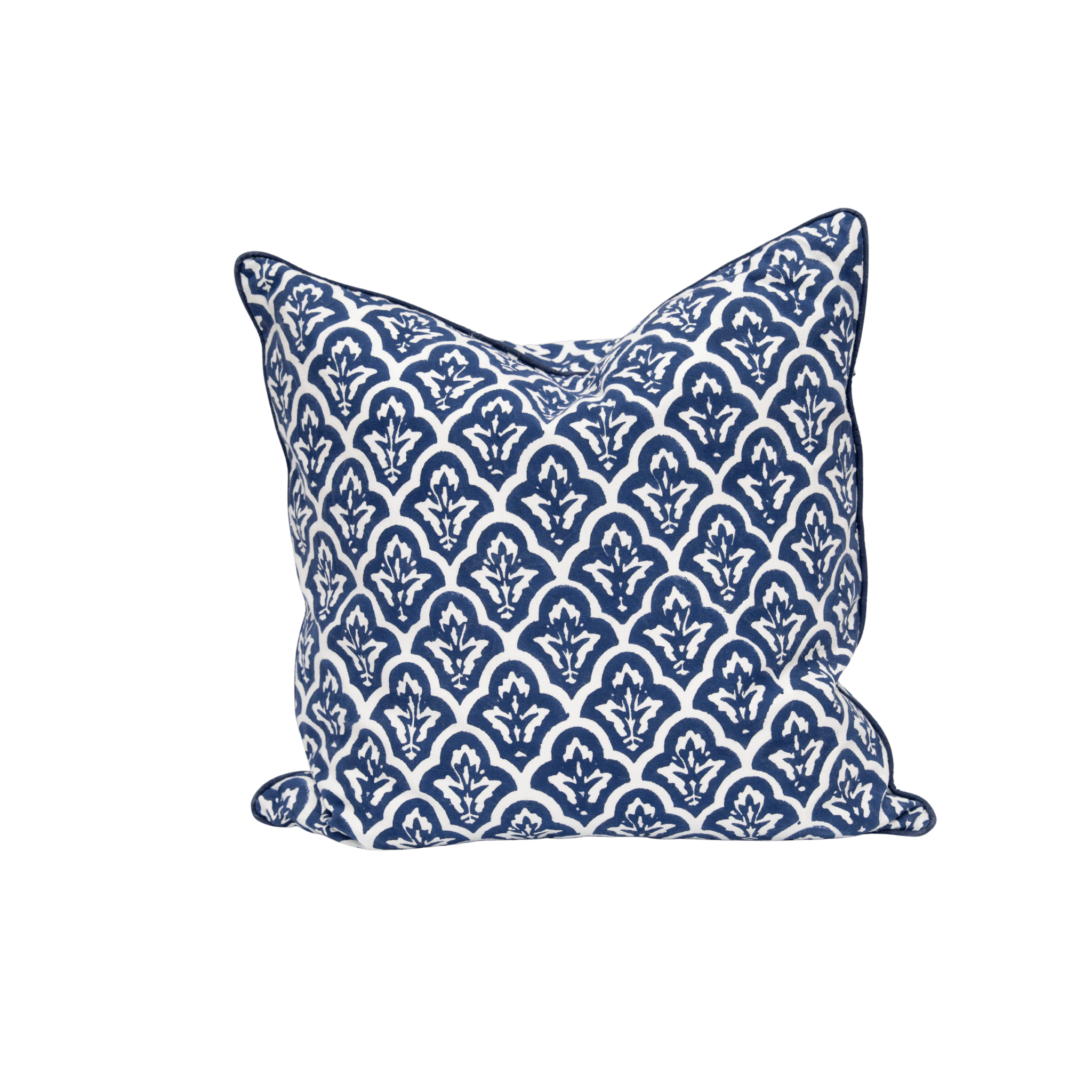 Cushion Cover – Med Blue Floral Jali - TITANIA product_type 