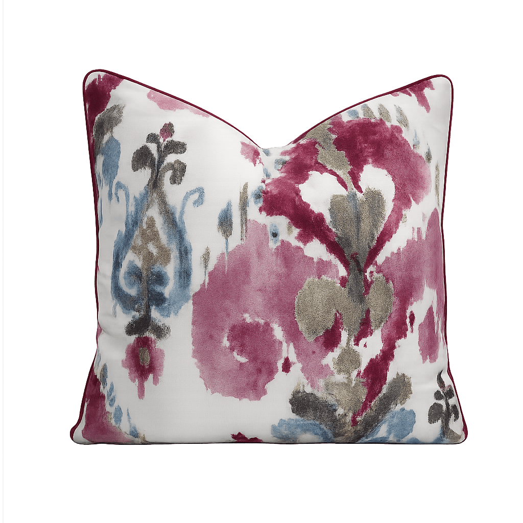 Cushion Cover – Printed Linen Ikat Sweet Pea - TITANIA product_type 