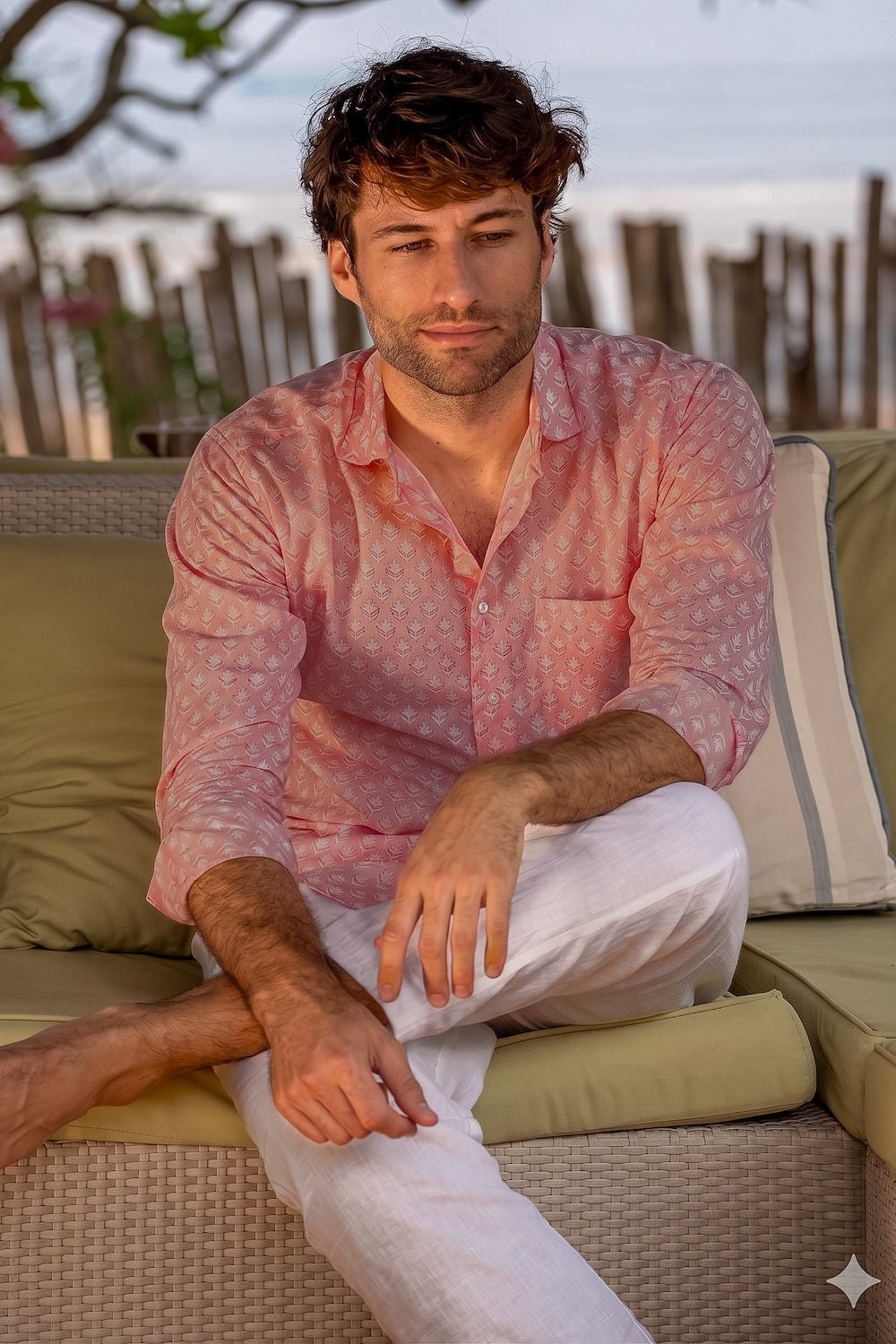 Iona Hand - block printed men's cotton shirt - TITANIA product_type 