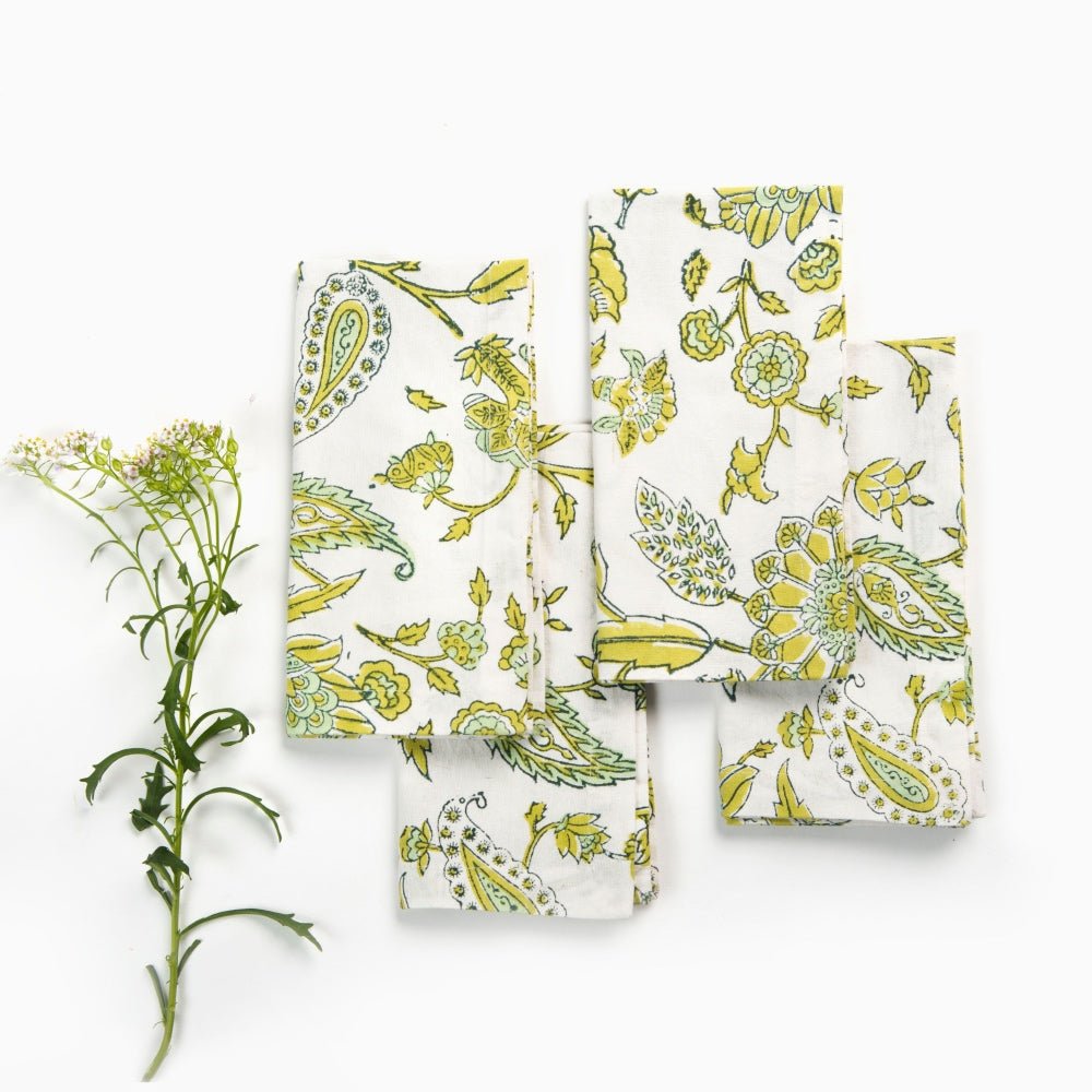 Napkins – Le Jardin Spring Green Set of 4 - TITANIA product_type 