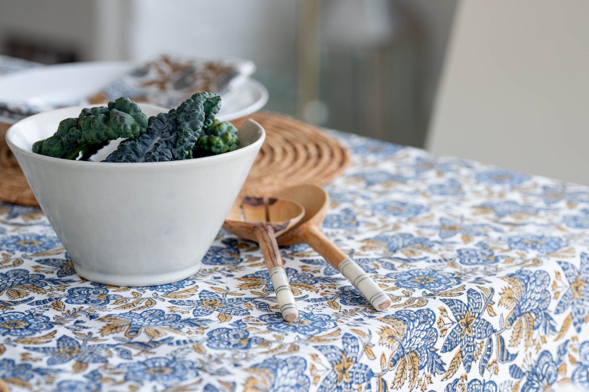 Tablecloth – Coromandel Nut Blue 170 x 270cm - TITANIA product_type 