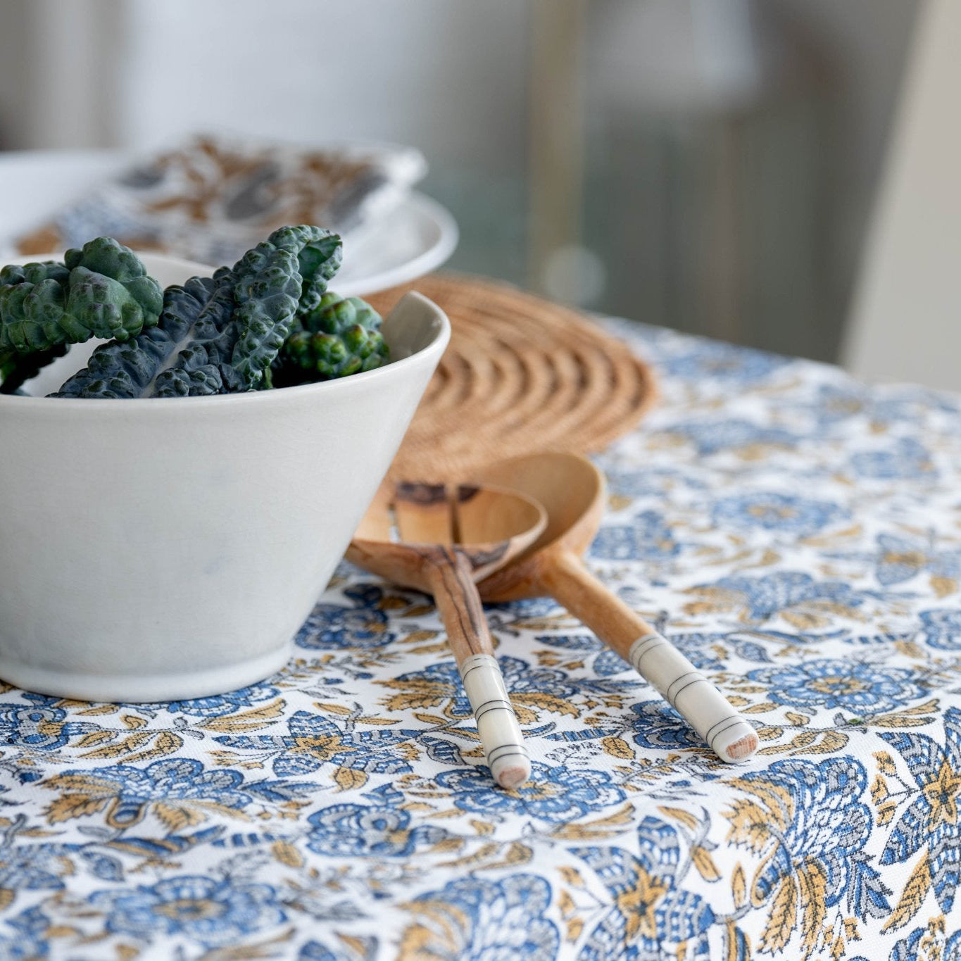 Tablecloth - Coromandel Nut Blue - TITANIA product_type 