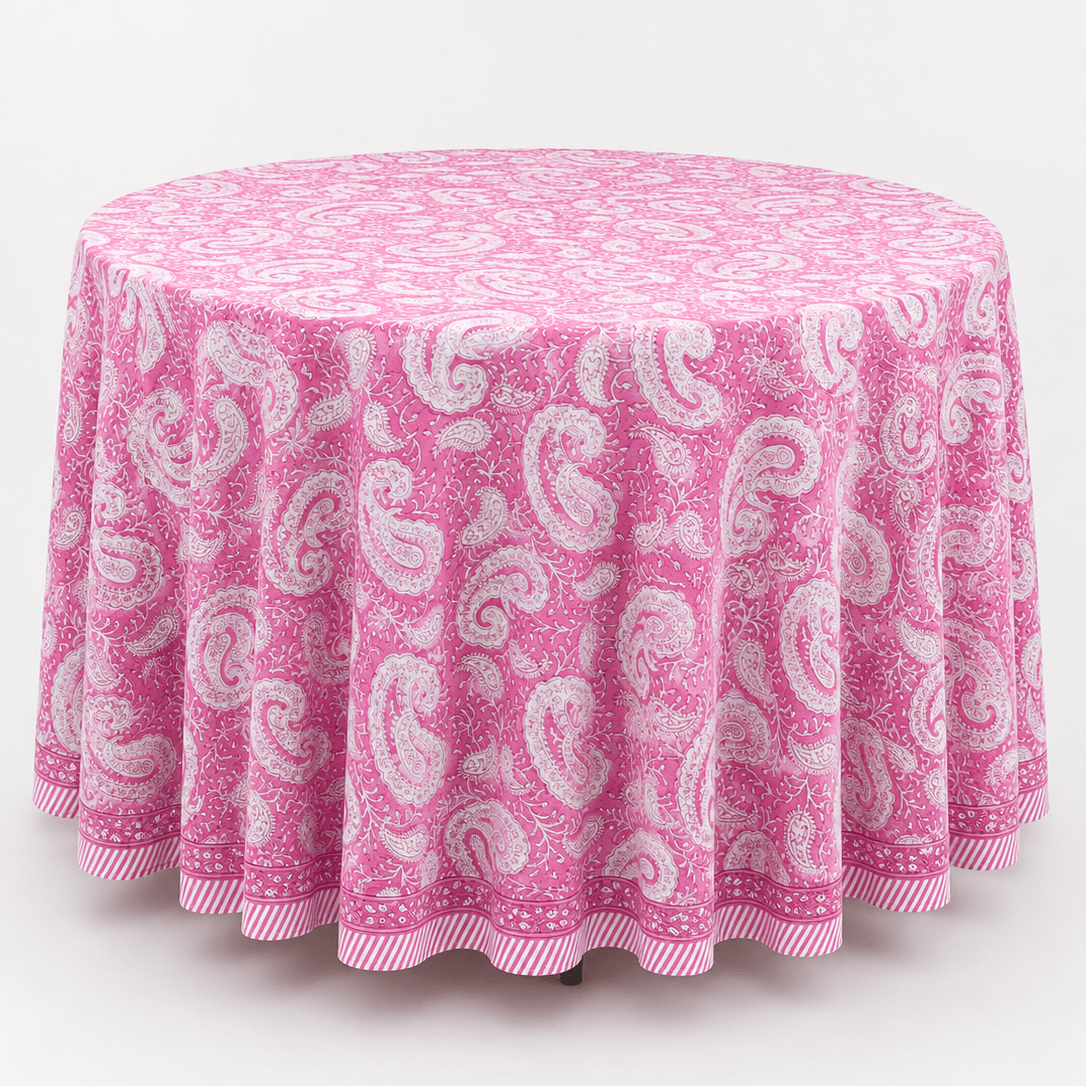 Tablecloth – Round Paisley Pink Large - TITANIA product_type 
